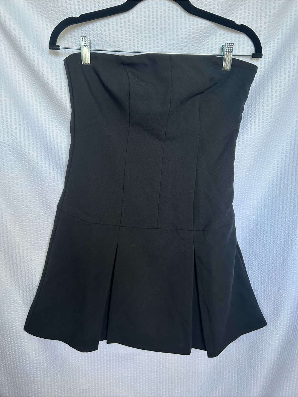 Abercrombie & Fitch Black Strapless Flared Mini Dress Size Small